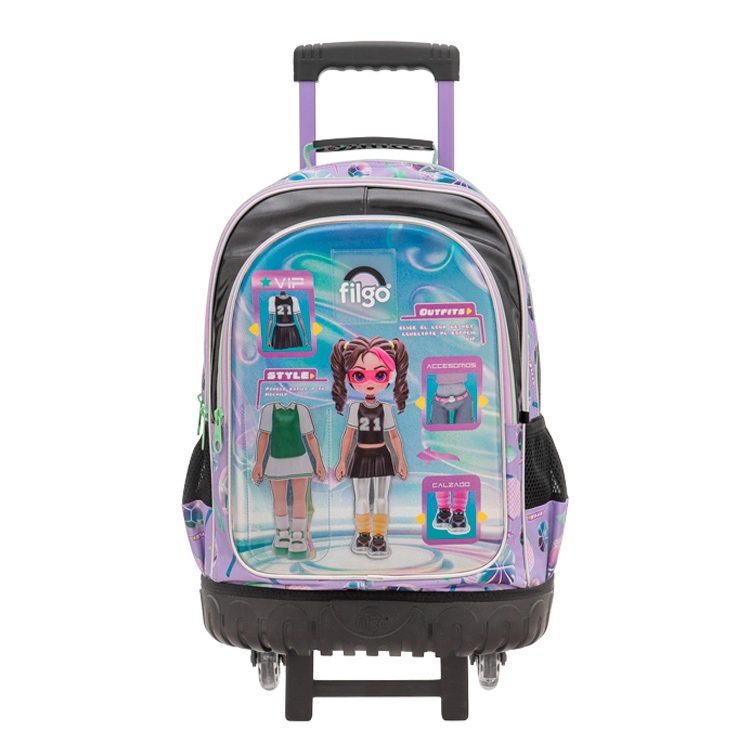 Mochila Escolar Filgo 2026 3D 18" Digital Style Con Carro Art.MO26-T3D-001